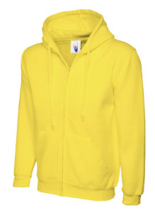 Uneek UC504 Adults Classic Full Zip Hooded Sweatshirt - Yellow