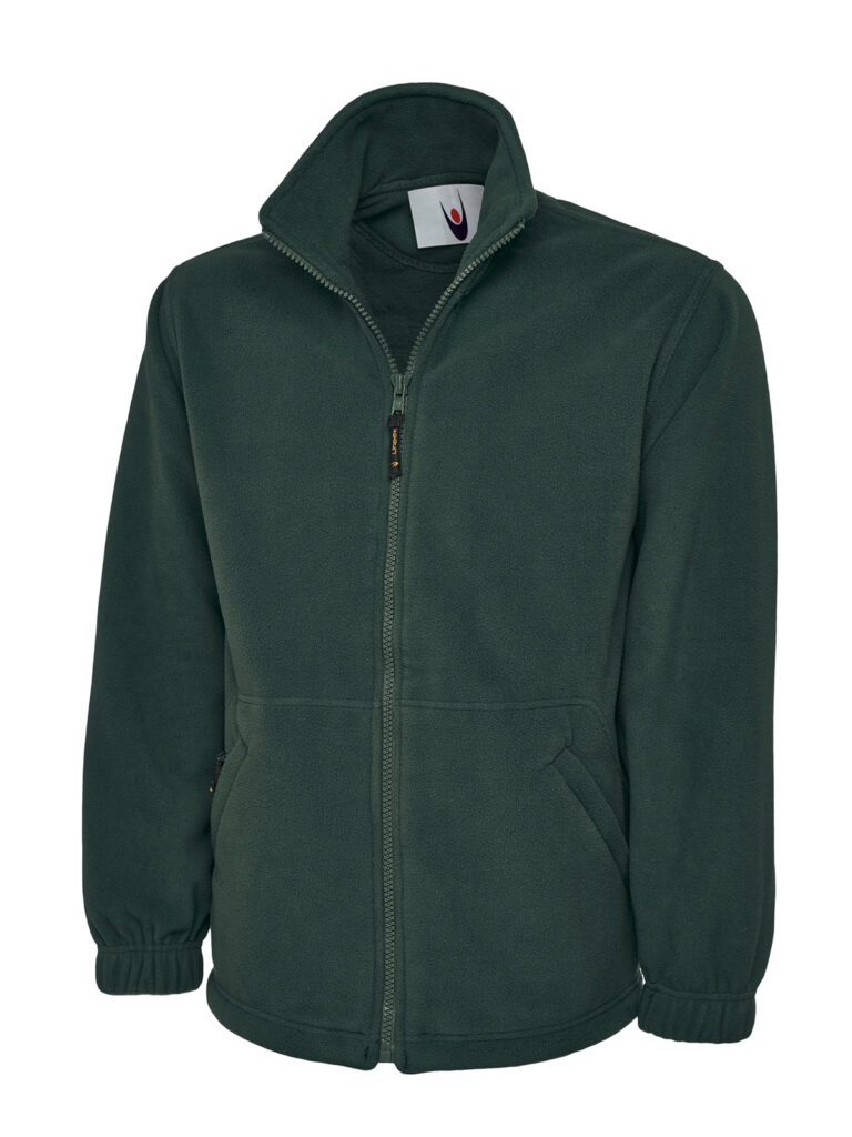 Uneek UC601 Heavyweight Full Zip Fleece Jacket - Bottle Green