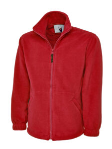 Uneek UC601 Heavyweight Full Zip Fleece Jacket - Red