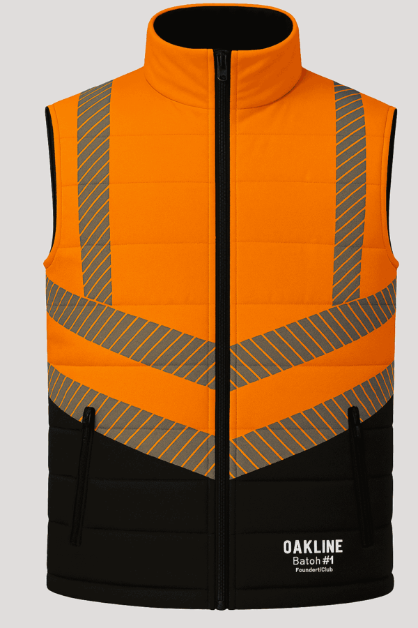 OAKLINE PRO The Tod Hi Vis Bodywarmer - Orange - Founders Club