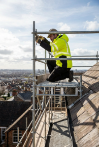 OAKLINE The Kimi Hi Vis Jacket In Yellow - repairing the scaffolding
