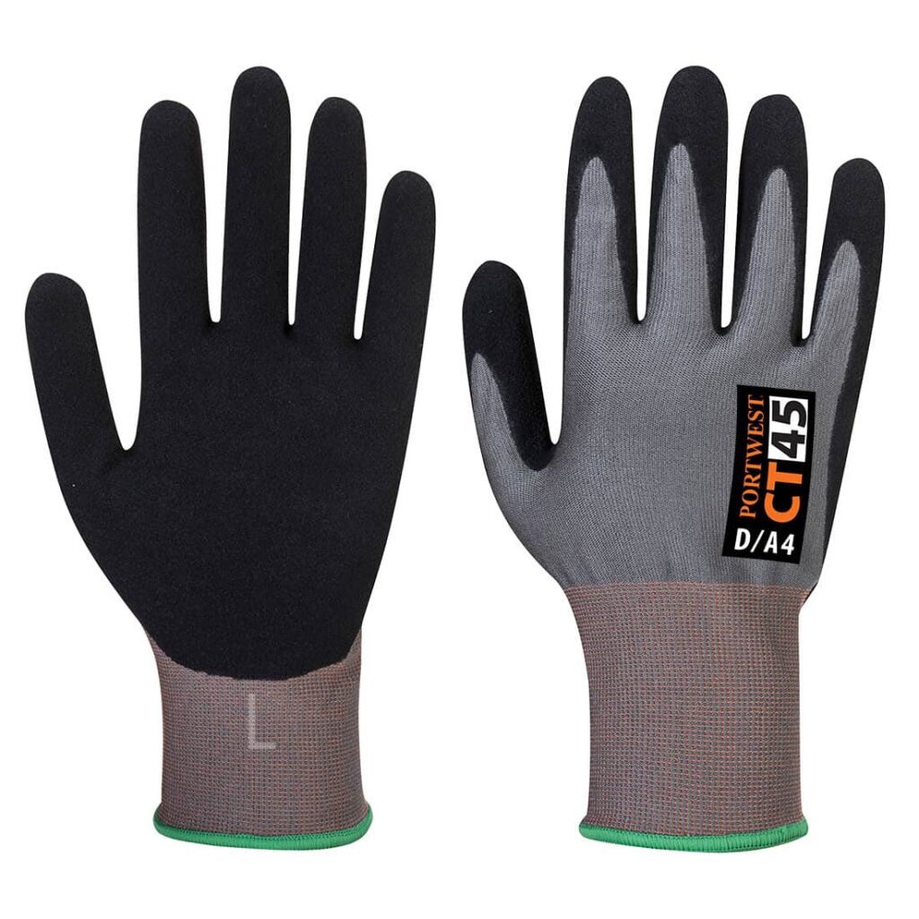 Portwest CT45 CT HR18 Nitrile Foam Cut Gloves