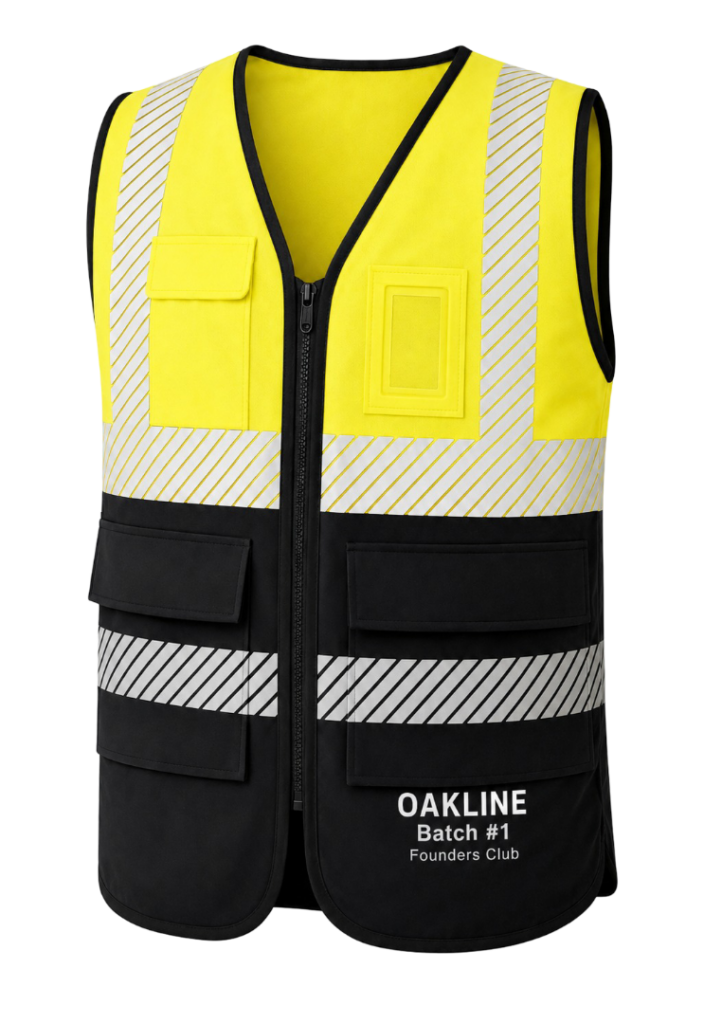 OAKLINE PRO The Blake Hi Vis Executive Vest - Yellow - Founders Club