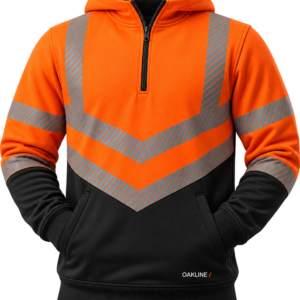 OAKLINE The Cole 1/4 Zip Hi Vis Hoodie - Orange
