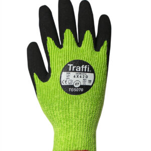 Traffi TG5070 X-DURA Thermal Latex Cut Level D Safety Glove - Pack of 10