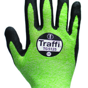 Traffi TG5125 Lightweight Nitrile Foam Cut Level D Safety Glove - Pack of 10