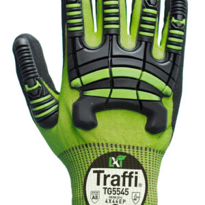 Traffi TG5545 IMPACT NITRILE FOAM Cut Level E Safety Glove - Pack of 10