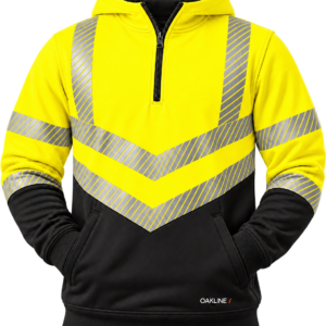 OAKLINE The Cole 1/4 Zip Hi Vis Hoodie - Yellow
