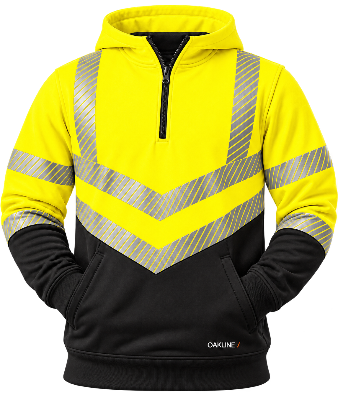 OAKLINE The Cole 1/4 Zip Hi Vis Hoodie - Yellow